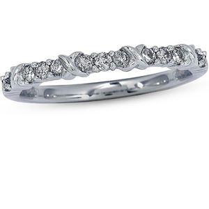 Kay Jewelers 1/4carat 14k white gold anniversary band size 6
